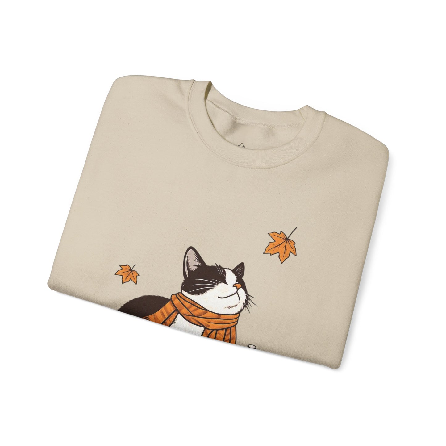 Fall Vibes Cat Sweatshirt – Cozy Autumn Cotton Crewneck