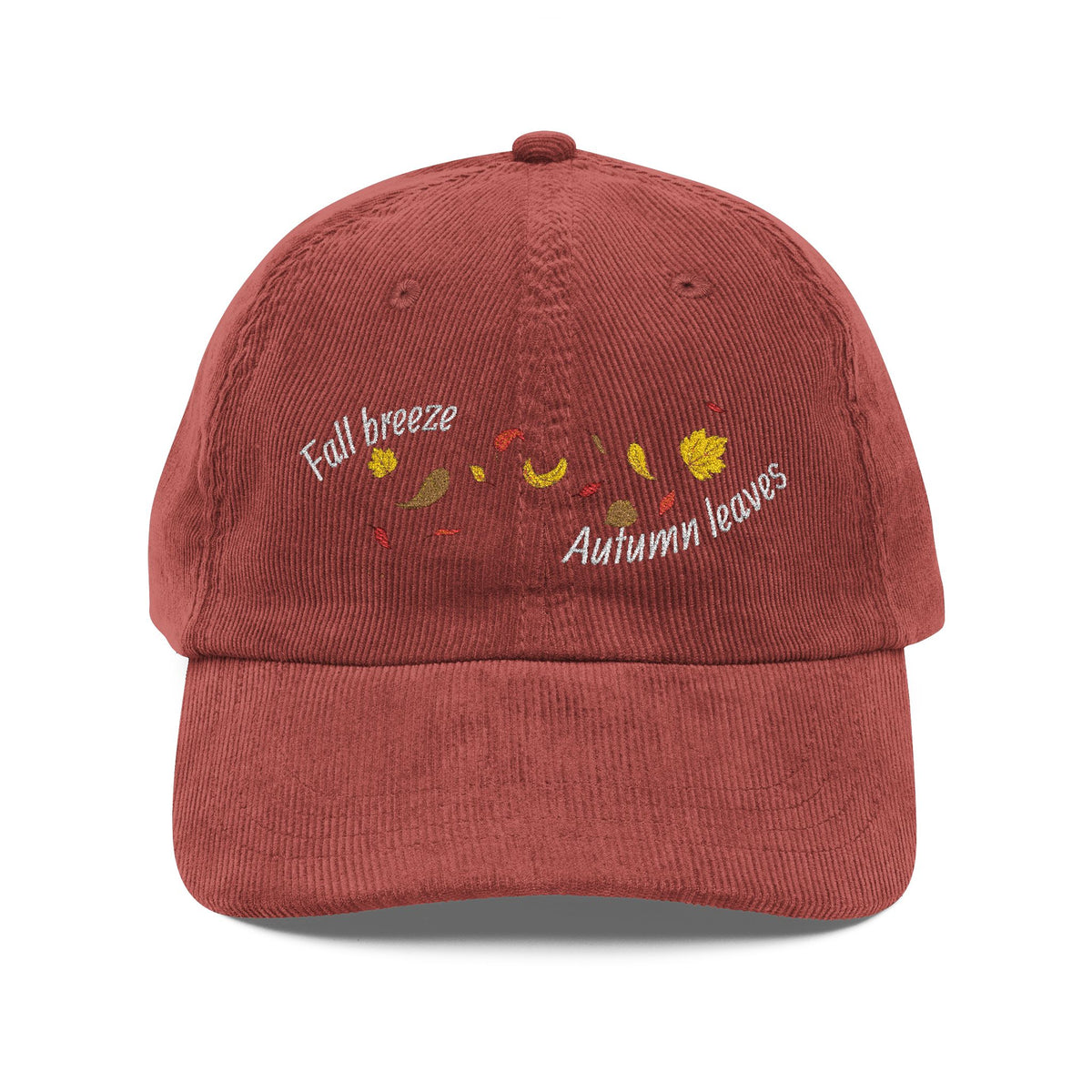 Vintage Embroidered Corduroy Cap Printify