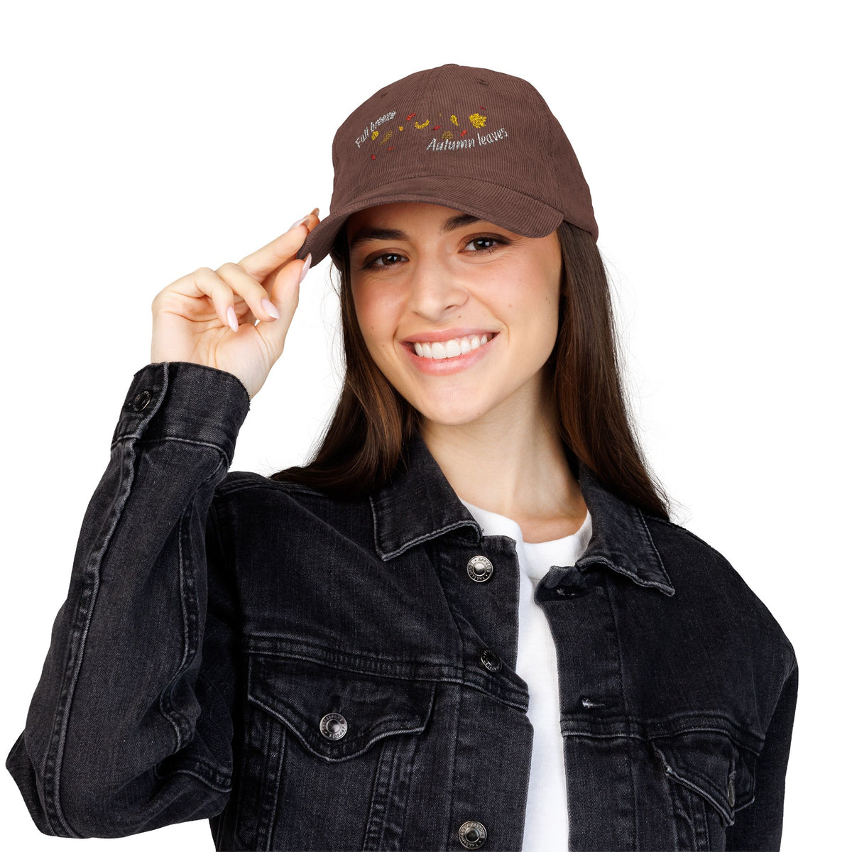 Vintage Embroidered Corduroy Cap Printify
