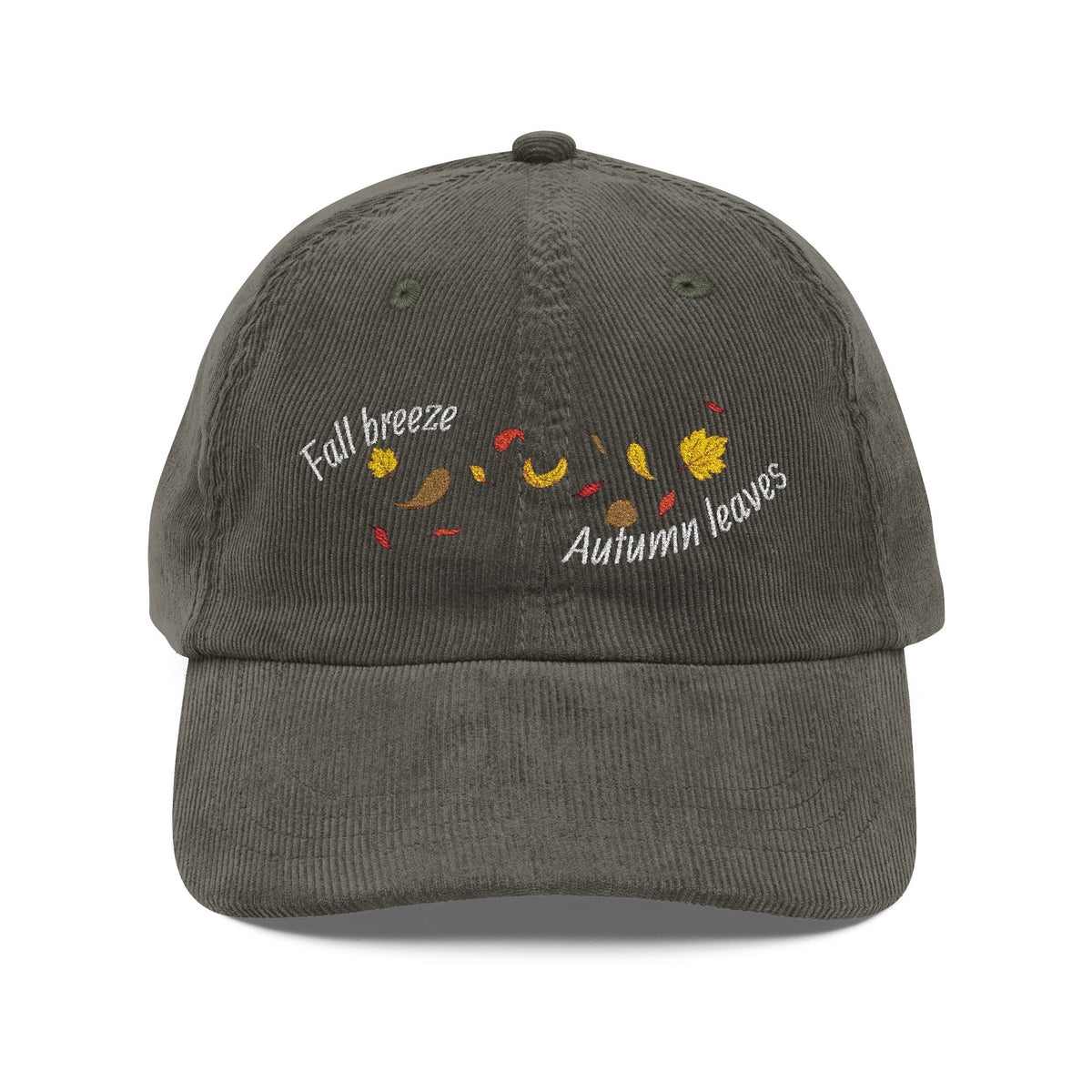 Vintage Embroidered Corduroy Cap Printify